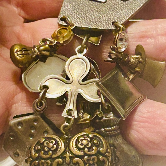 Mary Demarco Whimsical Good luck Brooch Cards Heart Dice - Picture 6 of 9